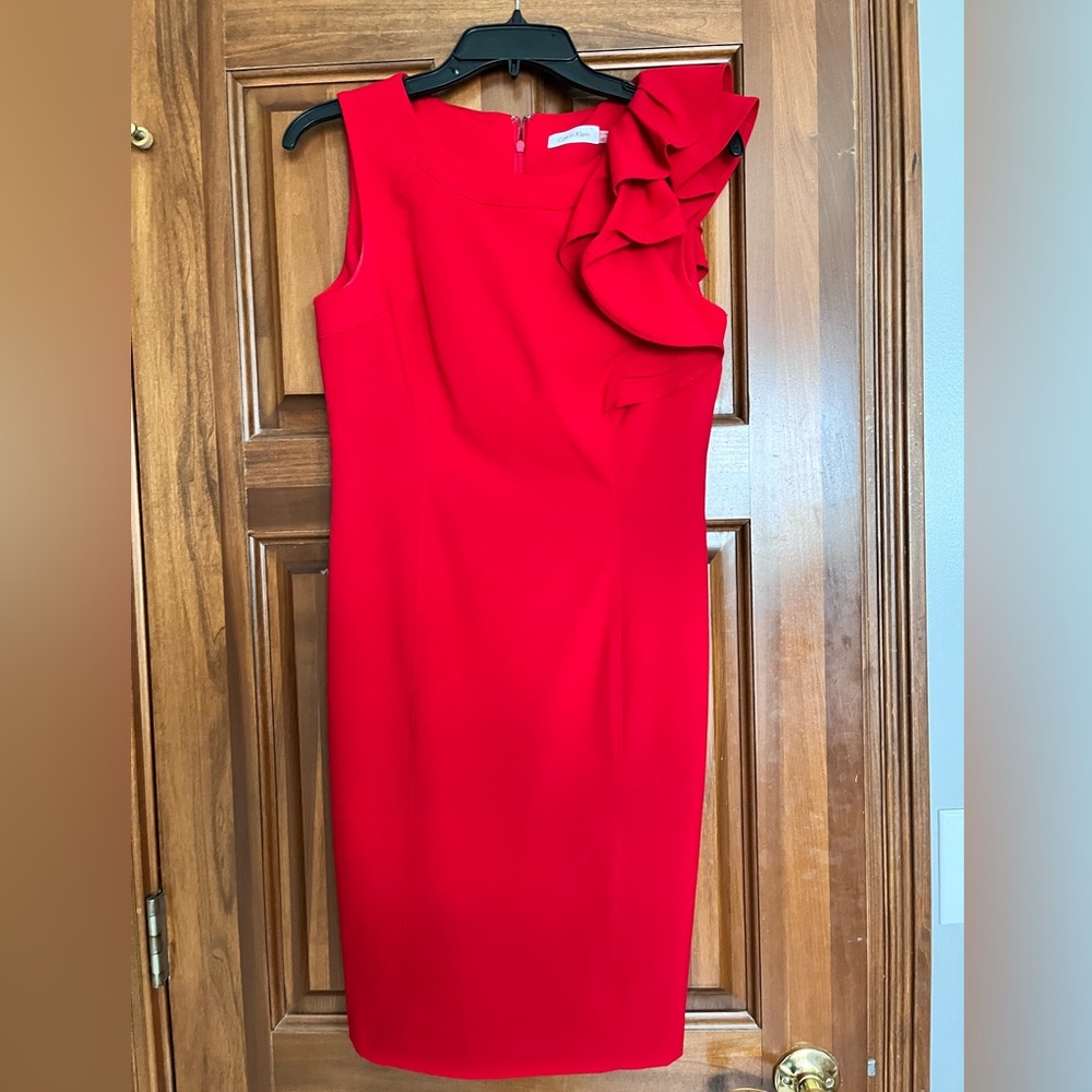 Gorgeous red Calvin Klein dress size 6P